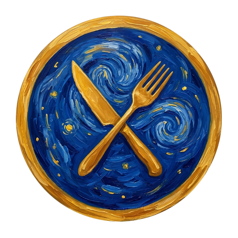 Strefa gastronomii — medalion w stylu van Gogha