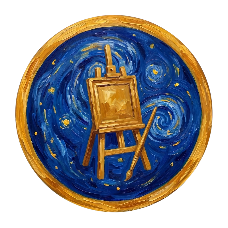 Strefa sztuki — medalion w stylu van Gogha